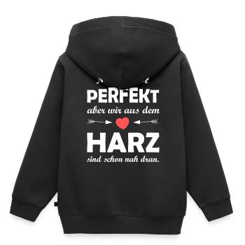 Zuhause im Harz - Kinder Premium Organic Hoodie - Schwarz - Hinten - AI Model Kid Male (0cm)