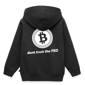 Geld und Banken - Kinder Premium Organic Hoodie - Schwarz - Hinten - AI Model Kid Male (0cm)