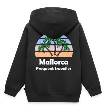 Sommer auf den Balearen - Kinder Premium Organic Hoodie - Schwarz - Hinten - AI Model Kid Male (0cm)