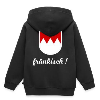 Fränkisch in Süddeutschland - Kinder Premium Organic Hoodie - Schwarz - Hinten - AI Model Kid Male (0cm)