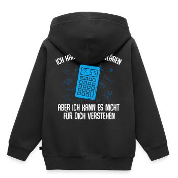 Mathe Mathematik Lehrer Rechner - Kinder Premium Organic Hoodie - Schwarz - Hinten - AI Model Kid Male (0cm)