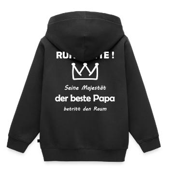Le meilleur papa drôle - Sweat Premium à capuche enfant bio - noir - Dos - AI Model Kid Male (0cm)