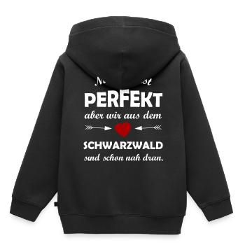 Les garçons de la Forêt-Noire - Sweat Premium à capuche enfant bio - noir - Dos - AI Model Kid Male (0cm)