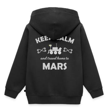 L’équipe de la mission Mars - Sweat Premium à capuche enfant bio - noir - Dos - AI Model Kid Male (0cm)