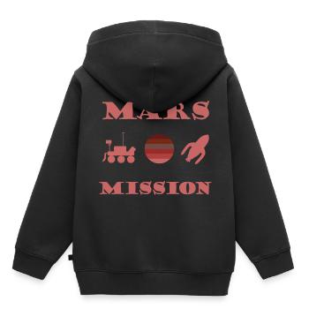 L’expédition dans l’espace - Sweat Premium à capuche enfant bio - noir - Dos - AI Model Kid Male (0cm)