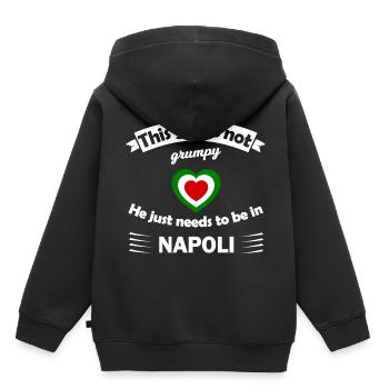 Homesick for Naples - Kids Premium Organic Hoodie - black - Back - AI Model Kid Male (0cm)