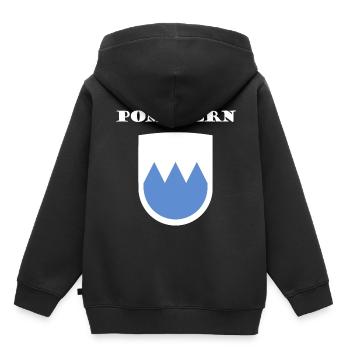 Chez soi en Poméranie - Sweat Premium à capuche enfant bio - noir - Dos - AI Model Kid Male (0cm)