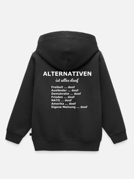 Die politische Alternative - Kinder Premium Organic Hoodie - Schwarz