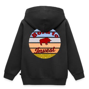 Wealth and entrepreneurs - Kids Premium Organic Hoodie - black - Back - AI Model Kid Male (0cm)