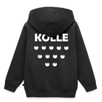 Les supporters de Cologne - Sweat Premium à capuche enfant bio - noir - Dos - AI Model Kid Male (0cm)