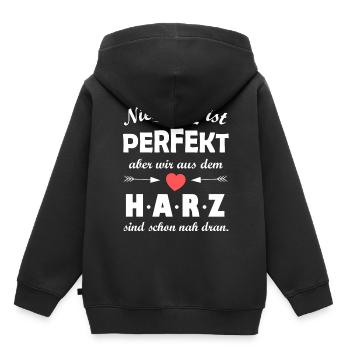 Die Heimat im Harz - Kinder Premium Organic Hoodie - Schwarz - Hinten - AI Model Kid Male (0cm)