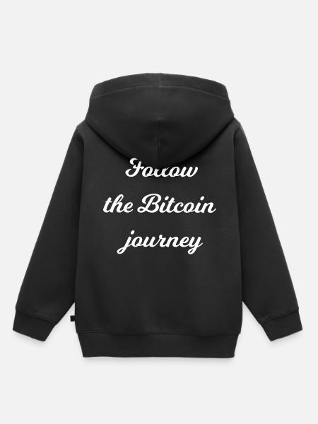 Die Reise des Bitcoin - Kinder Premium Organic Hoodie - Schwarz