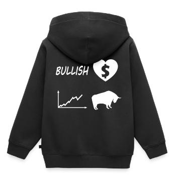 Investor und Kapitalist - Kinder Premium Organic Hoodie - Schwarz - Hinten - AI Model Kid Male (0cm)