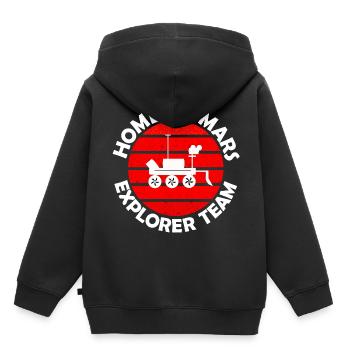 La découverte de Mars - Sweat Premium à capuche enfant bio - noir - Dos - AI Model Kid Male (0cm)
