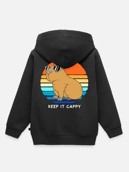 Capybara Capibara - Kinder Premium Organic Hoodie - Schwarz