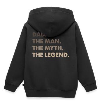Meilleur papa. Papa de l'année. Des cadeaux pour les papas Super Papa - Sweat Premium à capuche enfant bio - noir - Dos - AI Model Kid Male (0cm)