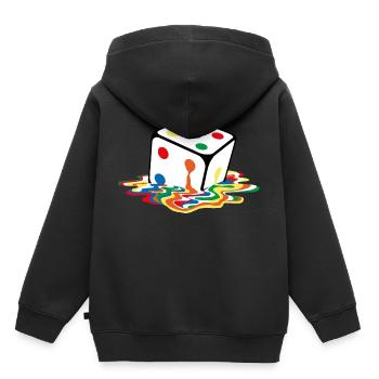 Melting game cube - Kids Premium Organic Hoodie - black - Back - AI Model Kid Male (0cm)