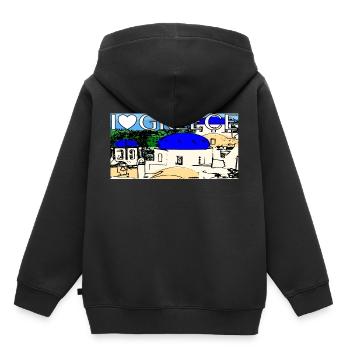 grecia Grecia Santorini - Sudadera Premium con capucha infantil orgánica - negro - detrás - AI Model Kid Male (0cm)
