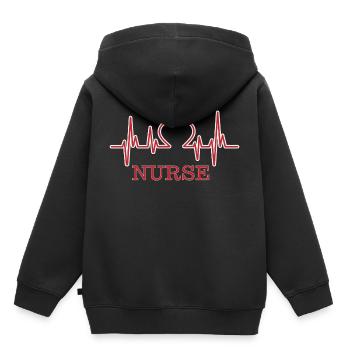 Nurse Doctor Hospital Krankenschwester - Kinder Premium Organic Hoodie - Schwarz - Hinten - AI Model Kid Male (0cm)