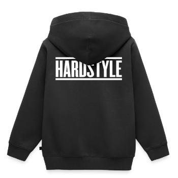 Hardstyle (style dur) - Sweat Premium à capuche enfant bio - noir - Dos - AI Model Kid Male (0cm)