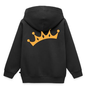 couronne - Sweat Premium à capuche enfant bio - noir - Dos - AI Model Kid Male (0cm)