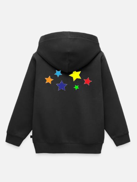 Stars - Kinder Premium Organic Hoodie - Schwarz