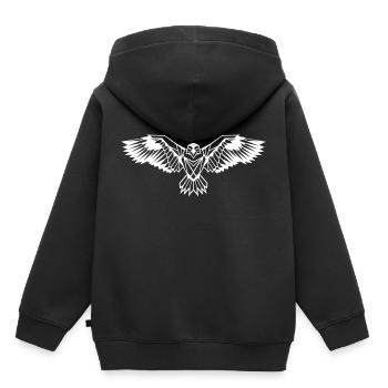 Minimalistic - Raven - Kids Premium Organic Hoodie - black - Back - AI Model Kid Male (0cm)