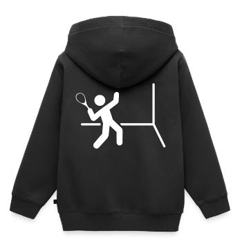 Squash - Kinder Premium Organic Hoodie - Schwarz - Hinten - AI Model Kid Male (0cm)