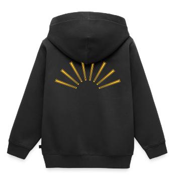 rayons de soleil rétro - Sweat Premium à capuche enfant bio - noir - Dos - AI Model Kid Male (0cm)