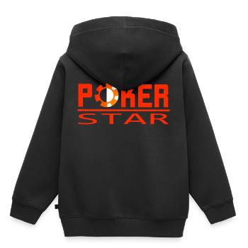 poker star - Kinder Premium Organic Hoodie - Schwarz - Hinten - AI Model Kid Male (0cm)
