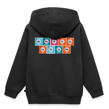 Chemische Symbole der Katalanischen Republik - Kinder Premium Organic Hoodie - Schwarz - Hinten - AI Model Kid Male (0cm)