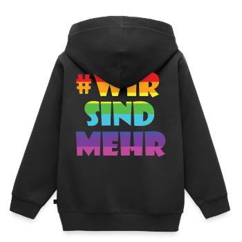 Nous sommes plus - Sweat Premium à capuche enfant bio - noir - Dos - AI Model Kid Male (0cm)