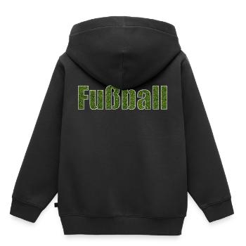 Fussball - Kinder Premium Organic Hoodie - Schwarz - Hinten - AI Model Kid Male (0cm)