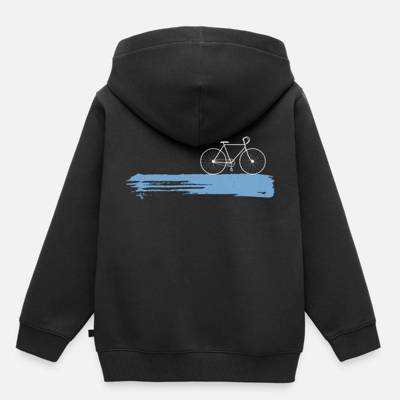 vélo - Sweat Premium à capuche enfant bio - noir