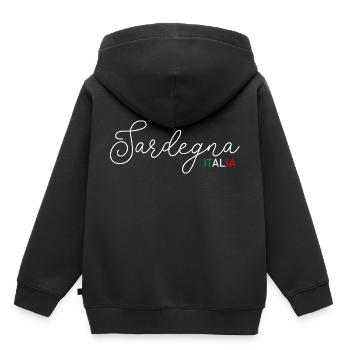 Sardaigne Italie Sardegna Italie île de vacances - Sweat Premium à capuche enfant bio - noir - Dos - AI Model Kid Male (0cm)