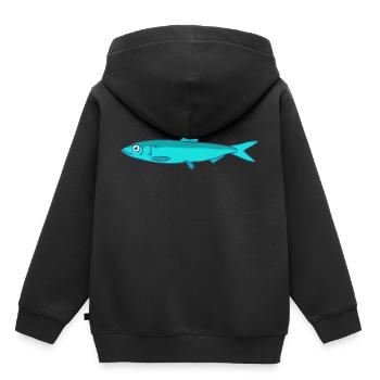 Hareng - Sweat Premium à capuche enfant bio - noir - Dos - AI Model Kid Male (0cm)