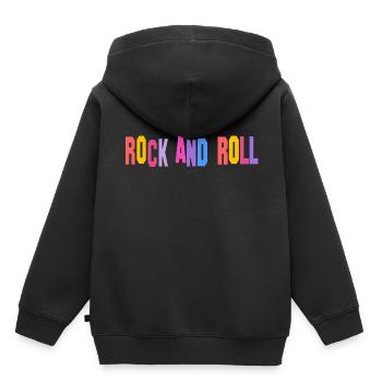 Rock and Roll - Kinder Premium Organic Hoodie - Schwarz - Hinten - AI Model Kid Male (0cm)