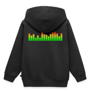 Musik Equalizer & visualizer - Kinder Premium Organic Hoodie - Schwarz - Hinten - AI Model Kid Male (0cm)