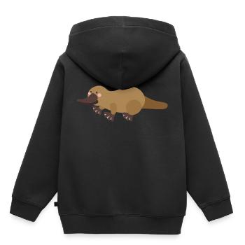 Schnabeltier - Kinder Premium Organic Hoodie - Schwarz - Hinten - AI Model Kid Male (0cm)