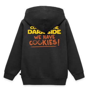 COME TO THE DARK SIDE WE HAVE COOKIES - Kids Premium Organic Hoodie - black - Back - AI Model Kid Male (0cm)