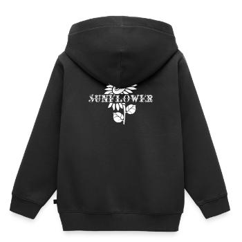sonnenblume - Kinder Premium Organic Hoodie - Schwarz - Hinten - AI Model Kid Male (0cm)