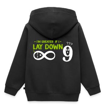 8 Mathématiques infinies - Sweat Premium à capuche enfant bio - noir - Dos - AI Model Kid Male (0cm)