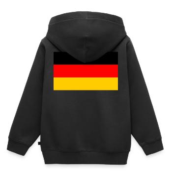Drapeau Allemand - German Flag - Sweat Premium à capuche enfant bio - noir - Dos - AI Model Kid Male (0cm)