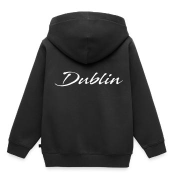 Dublin - Sweat Premium à capuche enfant bio - noir - Dos - AI Model Kid Male (0cm)