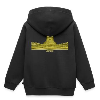 Leipzig Völkerschlacht Denkmal Sachsen - Kinder Premium Organic Hoodie - Schwarz - Hinten - AI Model Kid Male (0cm)