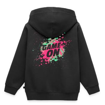 Gamer game on - Kinder Premium Organic Hoodie - Schwarz - Hinten - AI Model Kid Male (0cm)