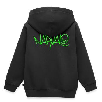 narvalo green - Kids Premium Organic Hoodie - black - Back - AI Model Kid Male (0cm)