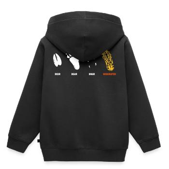 Bushcraft Survival Footprints Forest Wild Survival - Kids Premium Organic Hoodie - black - Back - AI Model Kid Male (0cm)