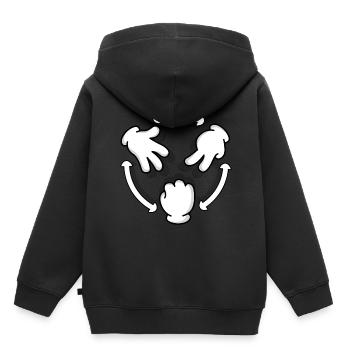 Rock Paper Scissor - Gift Scissors Stone Paper - Kids Premium Organic Hoodie - black - Back - AI Model Kid Male (0cm)