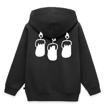 bougies - Sweat Premium à capuche enfant bio - noir - Dos - AI Model Kid Male (0cm)